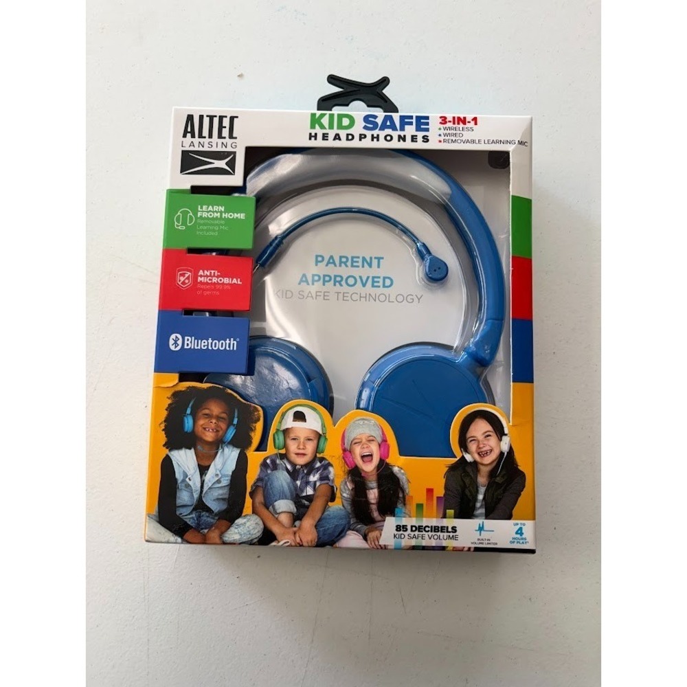 Bluetooth Headphones Altec Lansing - Kid Safe 3-in-1 Wireless with Mic and Wired